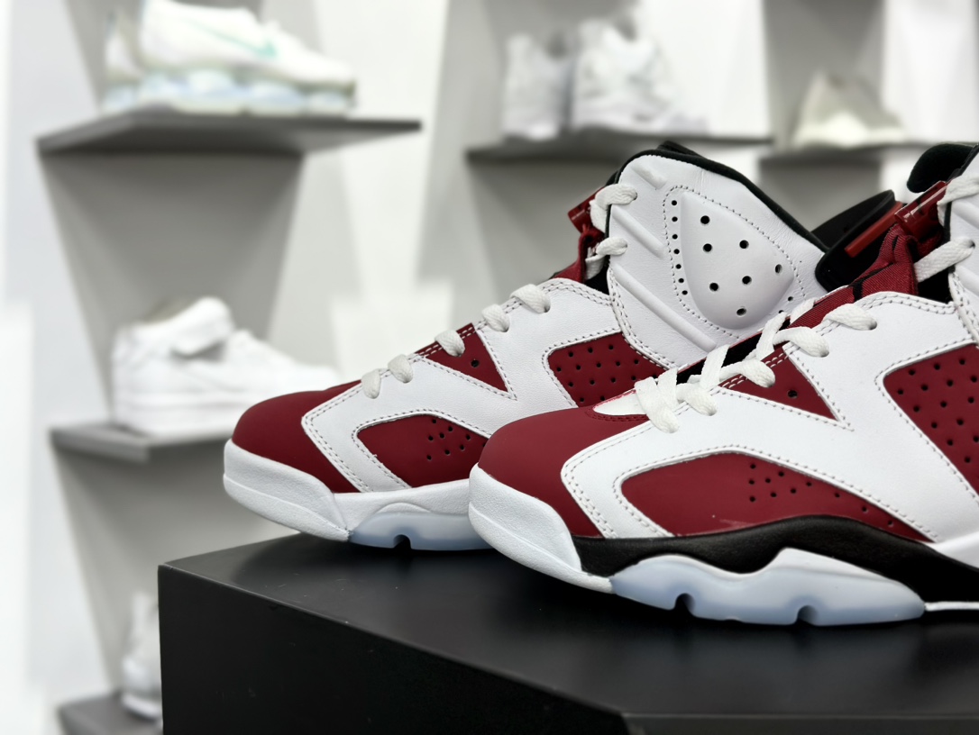 Nike Air Jordan Retro 6”Carmine”乔丹AJ6代中帮篮球鞋“胭脂红白红”384664-160