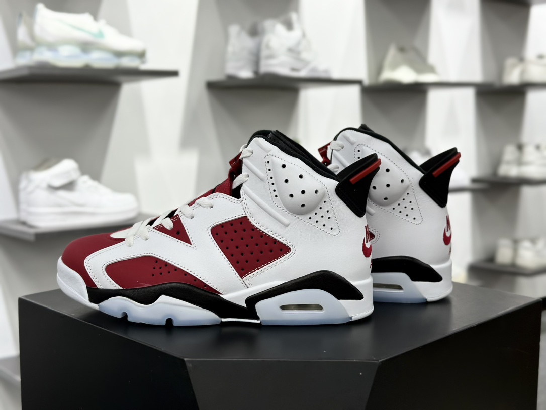 Nike Air Jordan Retro 6”Carmine”乔丹AJ6代中帮篮球鞋“胭脂红白红”384664-160