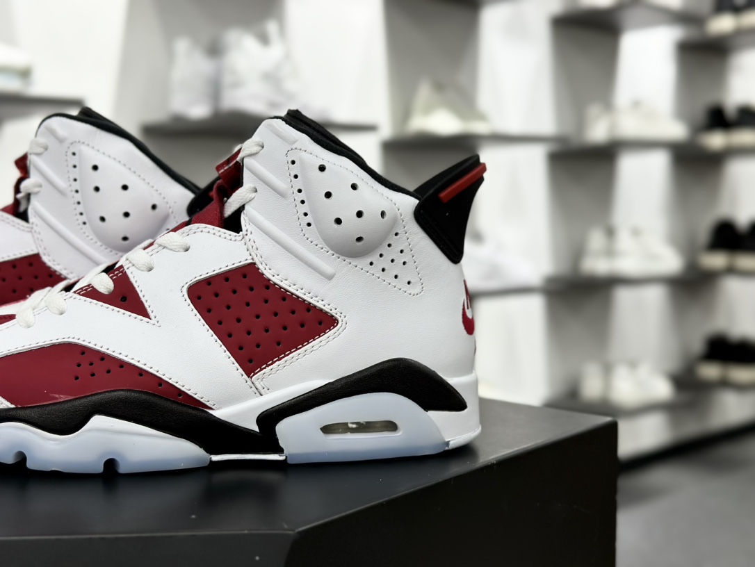 Nike Air Jordan Retro 6”Carmine”乔丹AJ6代中帮篮球鞋“胭脂红白红”384664-160