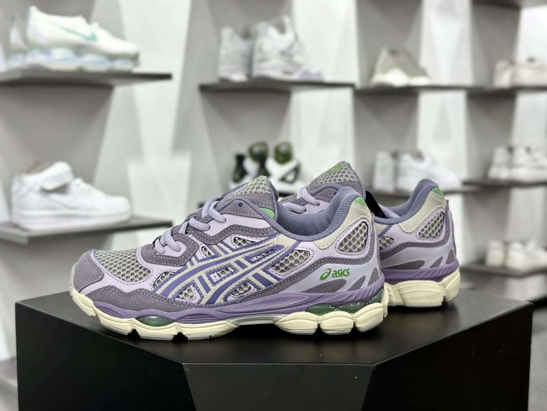 亚瑟士/Asics Gel-NYC 系列低帮复古休闲运动慢跑鞋“薰衣草紫绿”1203A372-021