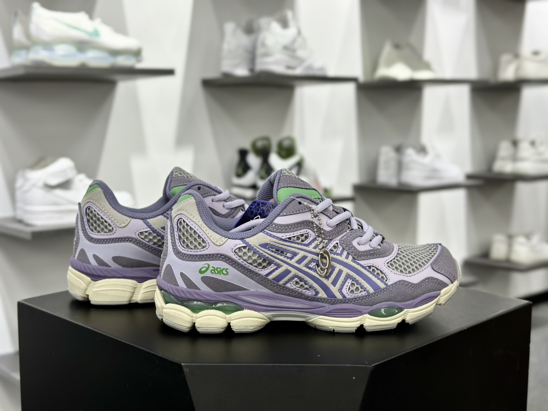 亚瑟士/Asics Gel-NYC 系列低帮复古休闲运动慢跑鞋“薰衣草紫绿”1203A372-021