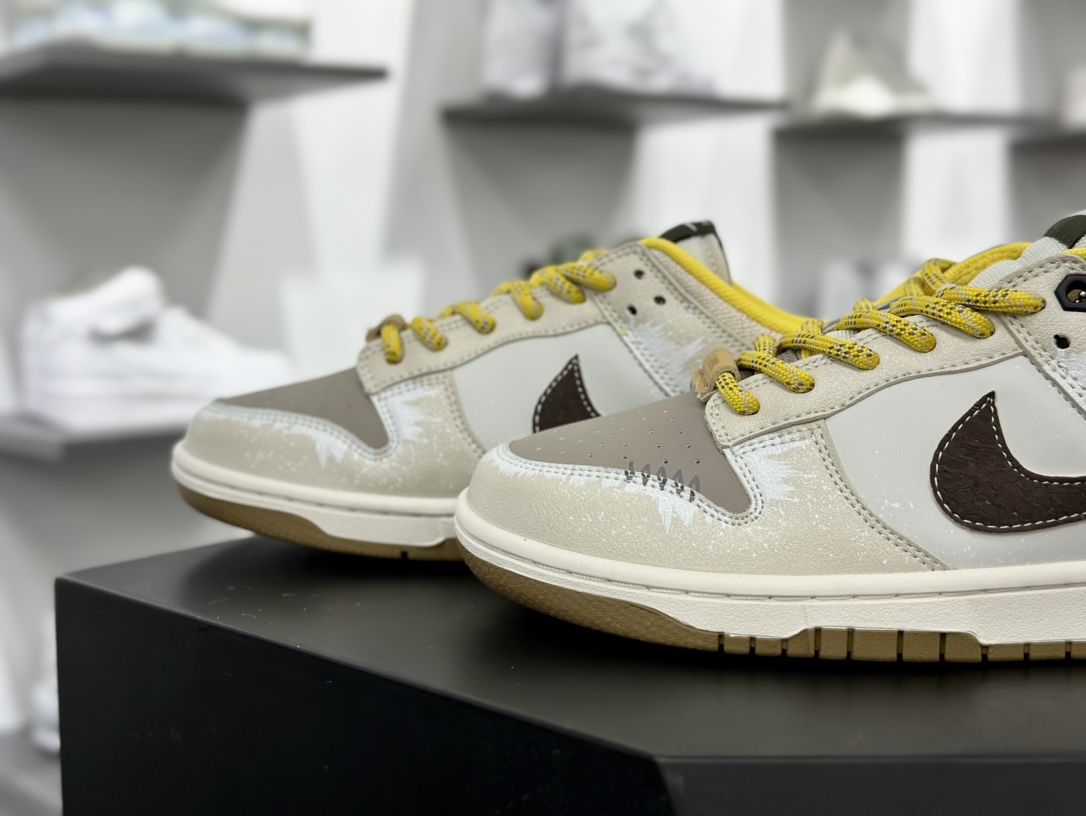 耐克Nike SB Dunk Low”Age of Sail”扣篮系列低帮板鞋“黄棕航海时代风帆涂鸦”FV3629-371