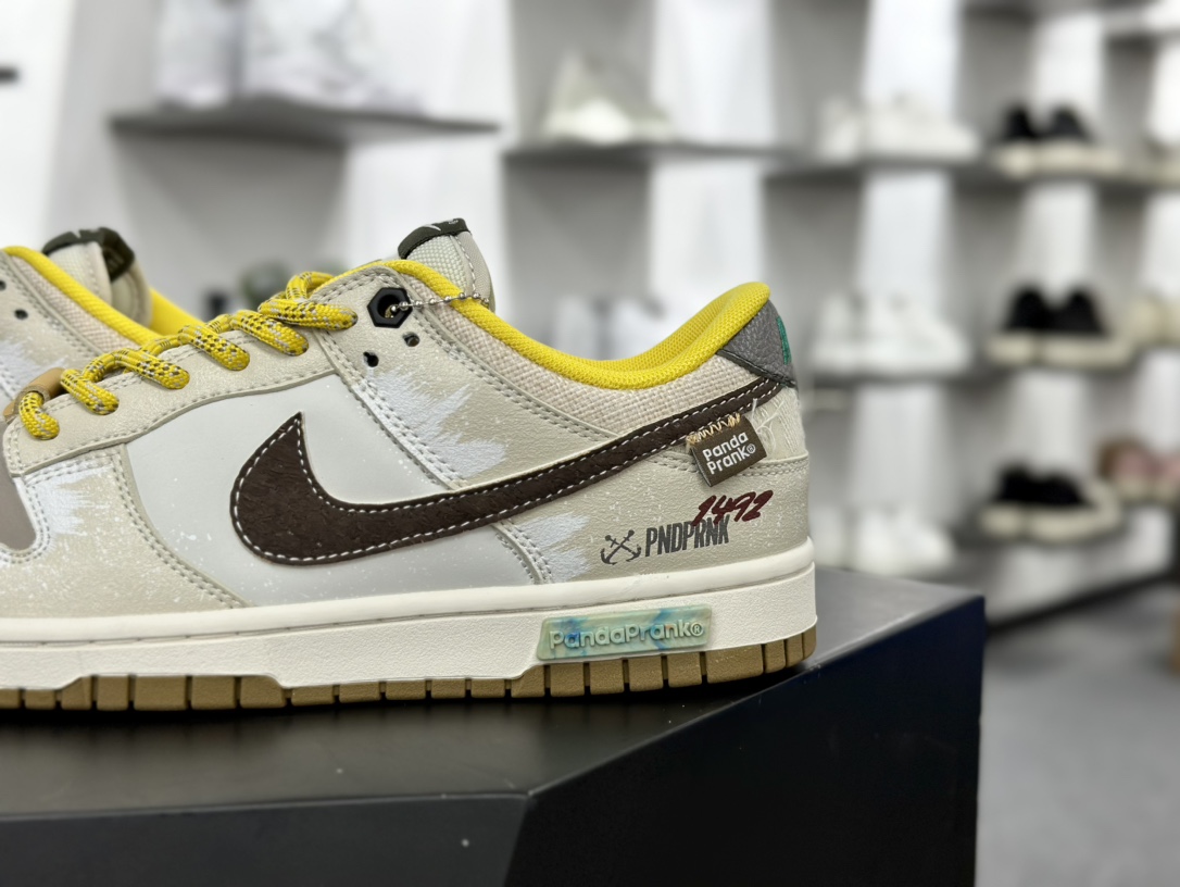 耐克Nike SB Dunk Low”Age of Sail”扣篮系列低帮板鞋“黄棕航海时代风帆涂鸦”FV3629-371