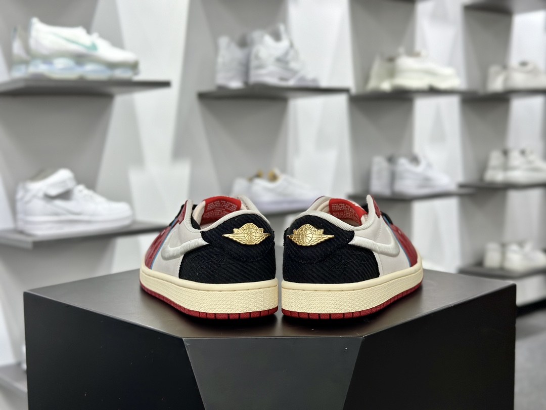 Trophy Room x Nike Air Jordan 1 Retro Low OG SP”Home”AJ1乔丹一代低帮篮球鞋“联名皮革白黑红芝加哥2.0”FN0432-017