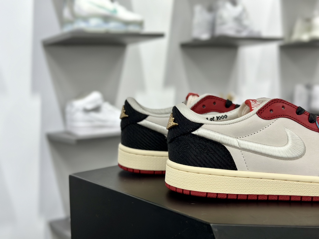 Trophy Room x Nike Air Jordan 1 Retro Low OG SP”Home”AJ1乔丹一代低帮篮球鞋“联名皮革白黑红芝加哥2.0”FN0432-017