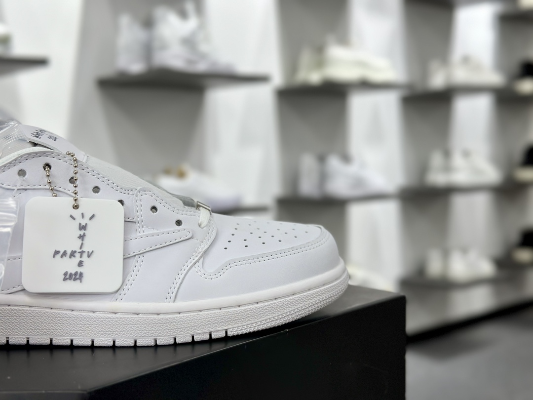 Travis Scott X Nike Air Jordan 1 Low OG SP”All White”AJ1乔丹一代篮球鞋“TS联名全白倒钩”DM7866-202