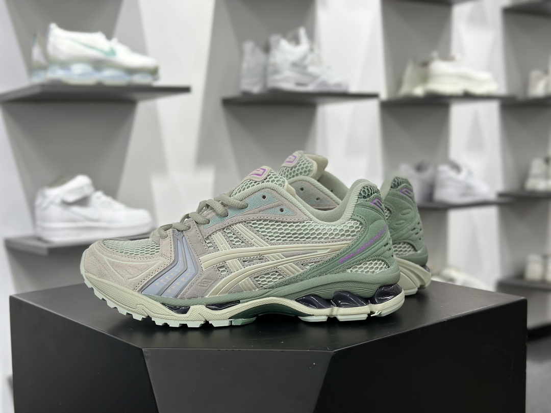 ASICS GEL-KAYANO 14 亚瑟士K14系列户外复古潮流百搭织物合成革缓震休闲跑步鞋 1202A161-023