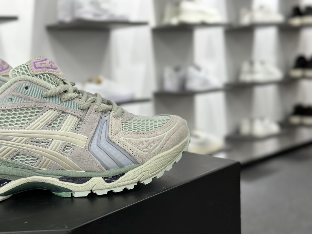 ASICS GEL-KAYANO 14 亚瑟士K14系列户外复古潮流百搭织物合成革缓震休闲跑步鞋 1202A161-023