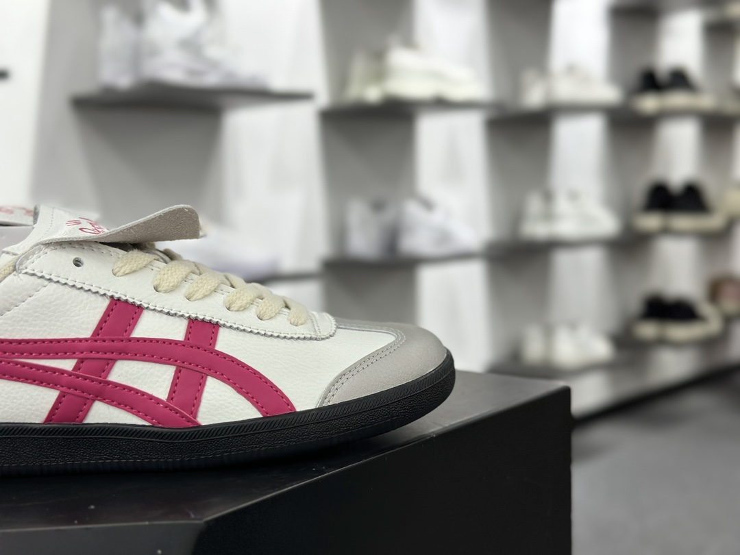 鬼塚虎/Onitsuka Tiger Tokuten 得分系列低帮板鞋“皮革奶白银玫粉千禧辣妹”1183B938-100