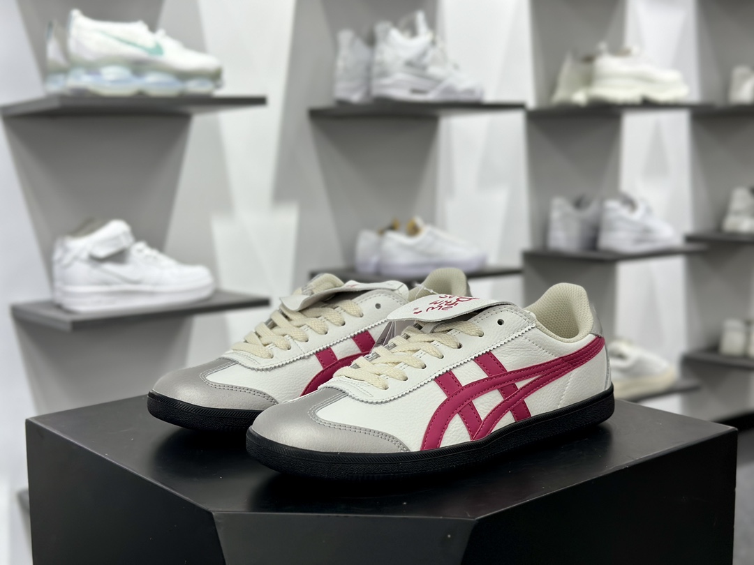 鬼塚虎/Onitsuka Tiger Tokuten 得分系列低帮板鞋“皮革奶白银玫粉千禧辣妹”1183B938-100