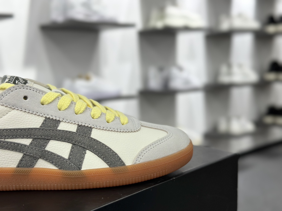 鬼塚虎/Onitsuka Tiger Tokuten 得分系列低帮板鞋“皮革米白灰深灰生胶底”1183C086-101