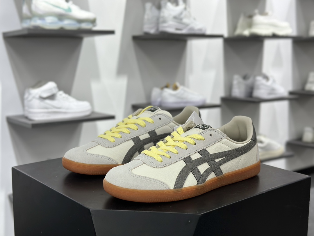 鬼塚虎/Onitsuka Tiger Tokuten 得分系列低帮板鞋“皮革米白灰深灰生胶底”1183C086-101