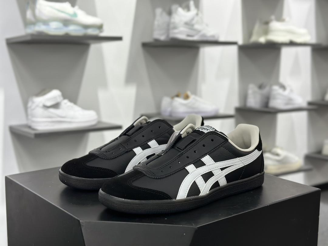 鬼塚虎/Onitsuka Tiger Tokuten 得分系列低帮复古德训风休闲运动板鞋“皮革黑白”1183C290-001