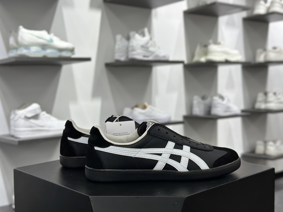 鬼塚虎/Onitsuka Tiger Tokuten 得分系列低帮复古德训风休闲运动板鞋“皮革黑白”1183C290-001