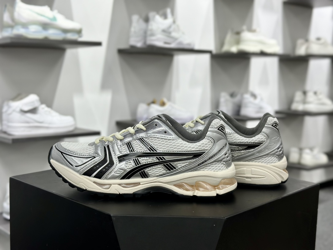 ASICS GEL-KAYANO 14 亚瑟士K14系列户外复古潮流百搭织物合成革缓震休闲跑步鞋1201A457-101