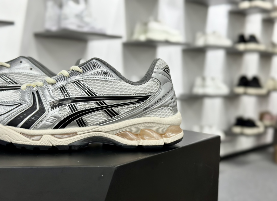 ASICS GEL-KAYANO 14 亚瑟士K14系列户外复古潮流百搭织物合成革缓震休闲跑步鞋1201A457-101