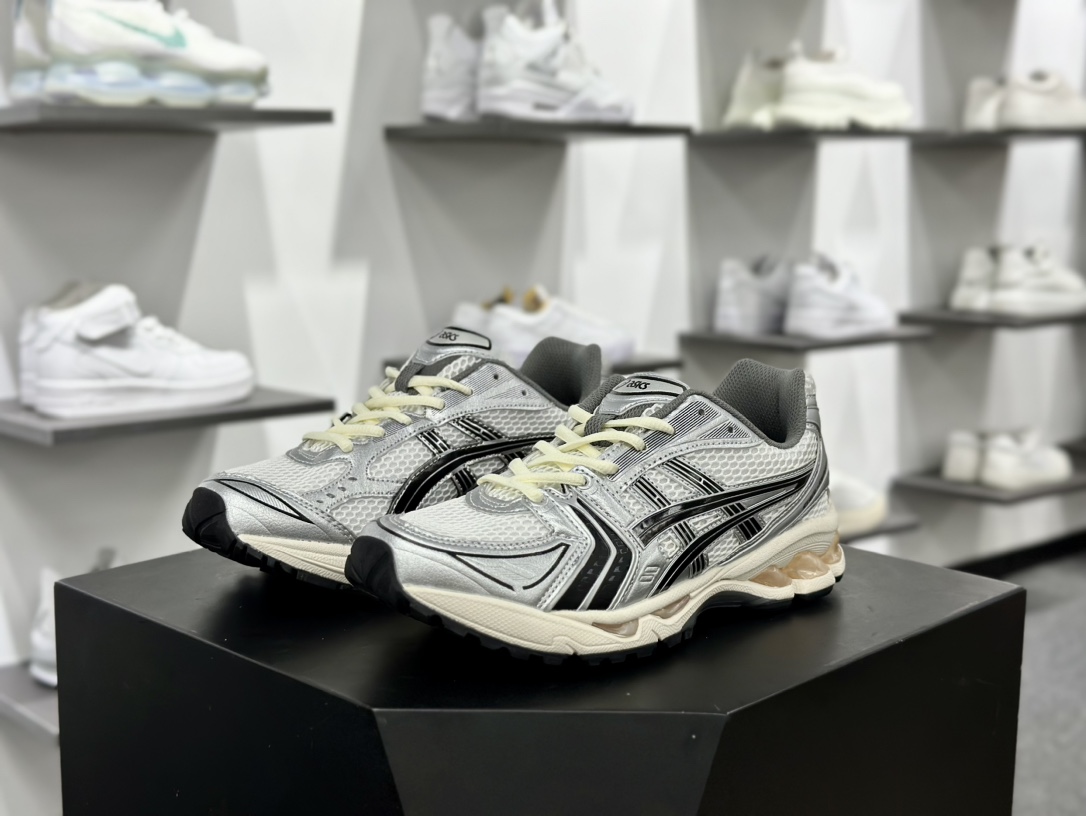 ASICS GEL-KAYANO 14 亚瑟士K14系列户外复古潮流百搭织物合成革缓震休闲跑步鞋1201A457-101