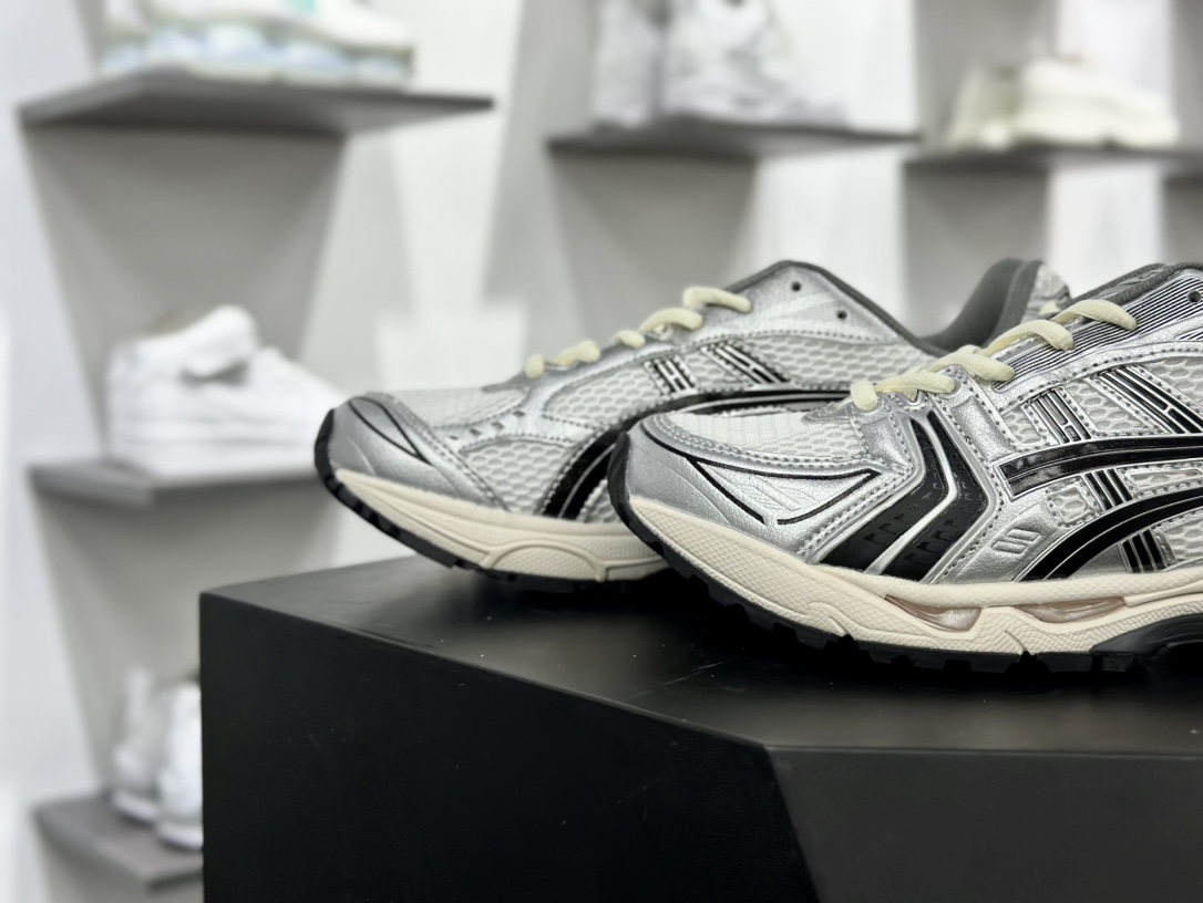 ASICS GEL-KAYANO 14 亚瑟士K14系列户外复古潮流百搭织物合成革缓震休闲跑步鞋1201A457-101