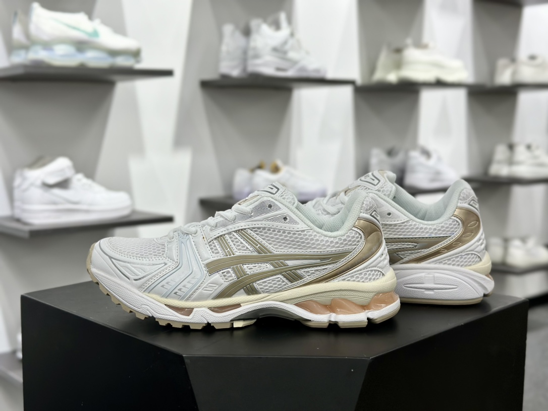 ASICS GEL-KAYANO 14 亚瑟士K14系列户外复古潮流百搭织物合成革缓震休闲跑步鞋 1202A056-110