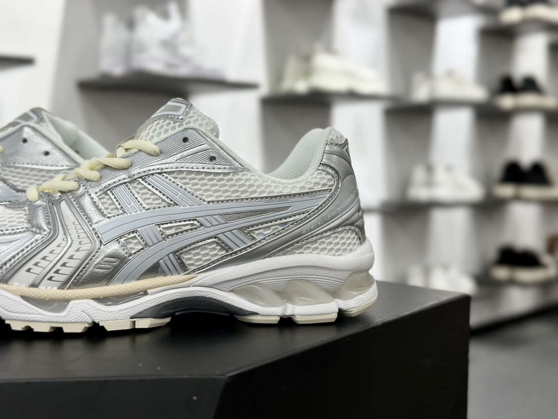 ASICS GEL-KAYANO 14 亚瑟士K14系列户外复古潮流百搭织物合成革缓震休闲跑步鞋 1201A457-100