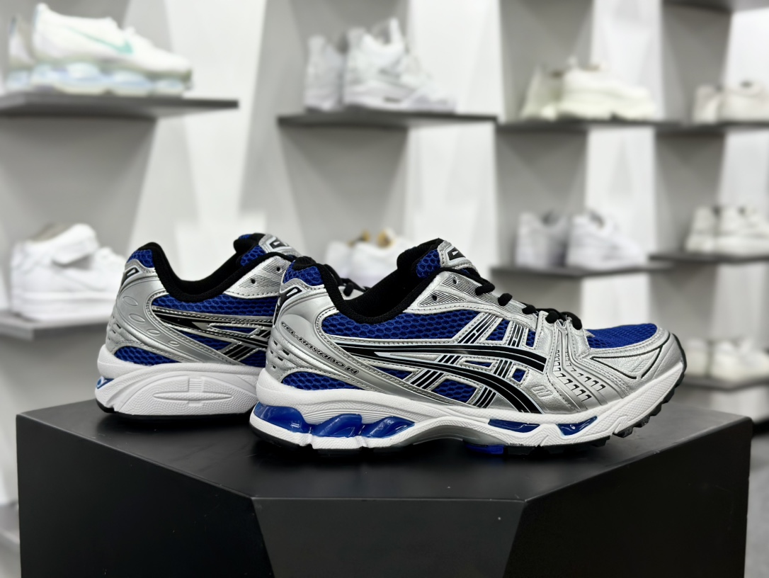 ASICS GEL-KAYANO 14 亚瑟士K14系列户外复古潮流百搭织物合成革缓震休闲跑步鞋 1201A019-401