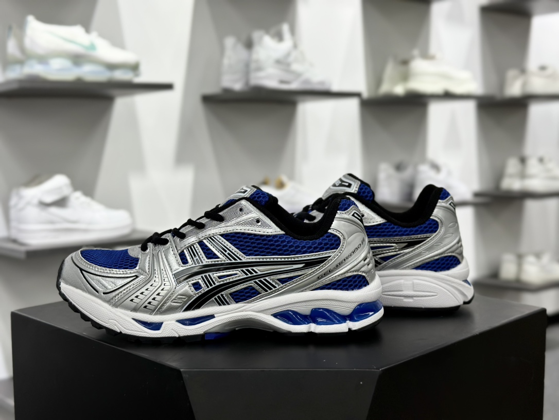 ASICS GEL-KAYANO 14 亚瑟士K14系列户外复古潮流百搭织物合成革缓震休闲跑步鞋 1201A019-401