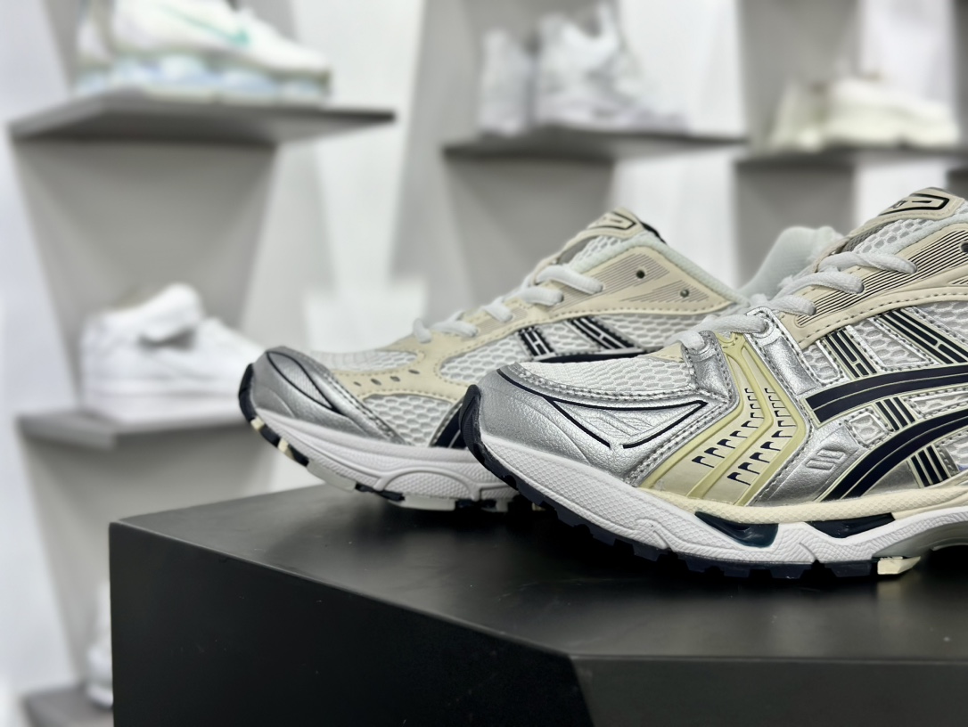 ASICS GEL-KAYANO 14 亚瑟士K14系列户外复古潮流百搭织物合成革缓震休闲跑步鞋 1202A056-109