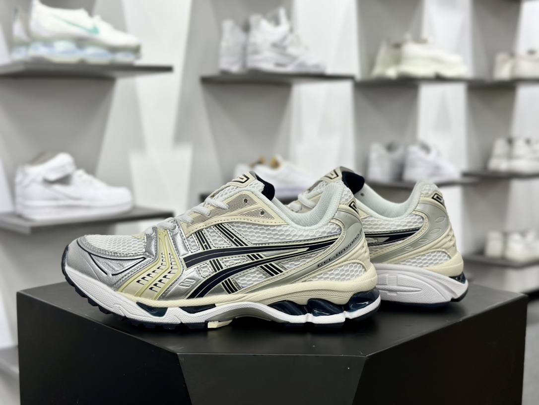 ASICS GEL-KAYANO 14 亚瑟士K14系列户外复古潮流百搭织物合成革缓震休闲跑步鞋 1202A056-109