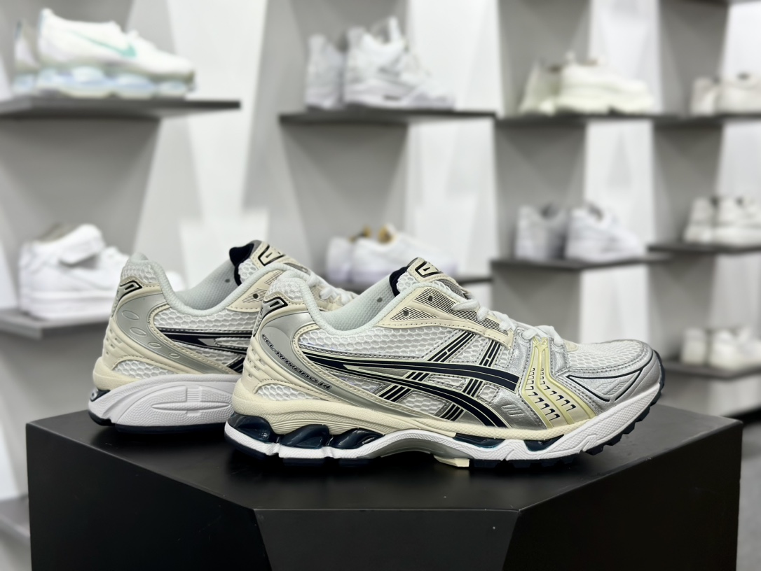 ASICS GEL-KAYANO 14 亚瑟士K14系列户外复古潮流百搭织物合成革缓震休闲跑步鞋 1202A056-109