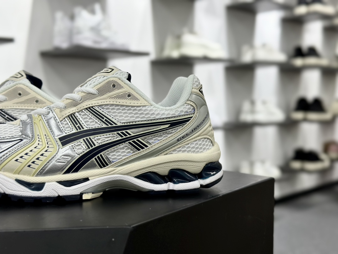 ASICS GEL-KAYANO 14 亚瑟士K14系列户外复古潮流百搭织物合成革缓震休闲跑步鞋 1202A056-109