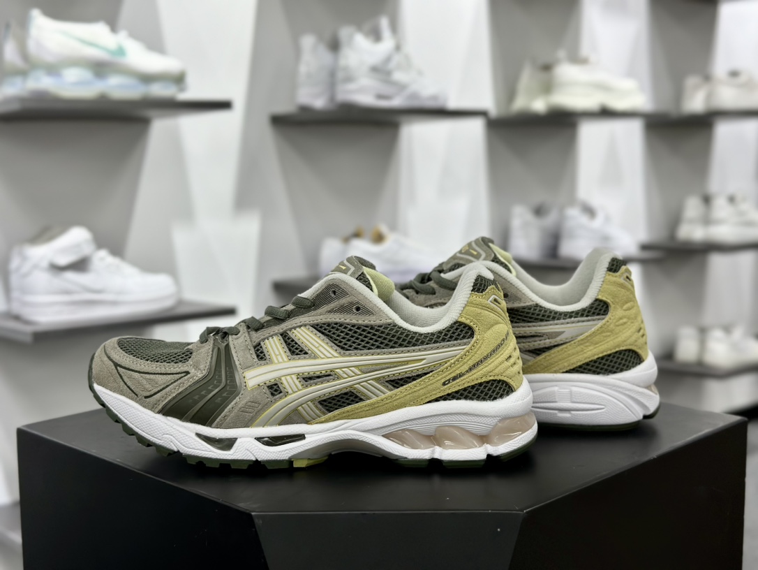 ASICS GEL-KAYANO 14 亚瑟士K14系列户外复古潮流百搭织物合成革缓震休闲跑步鞋 1201A161-300