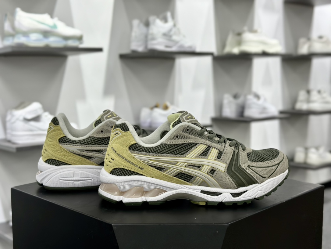 ASICS GEL-KAYANO 14 亚瑟士K14系列户外复古潮流百搭织物合成革缓震休闲跑步鞋 1201A161-300