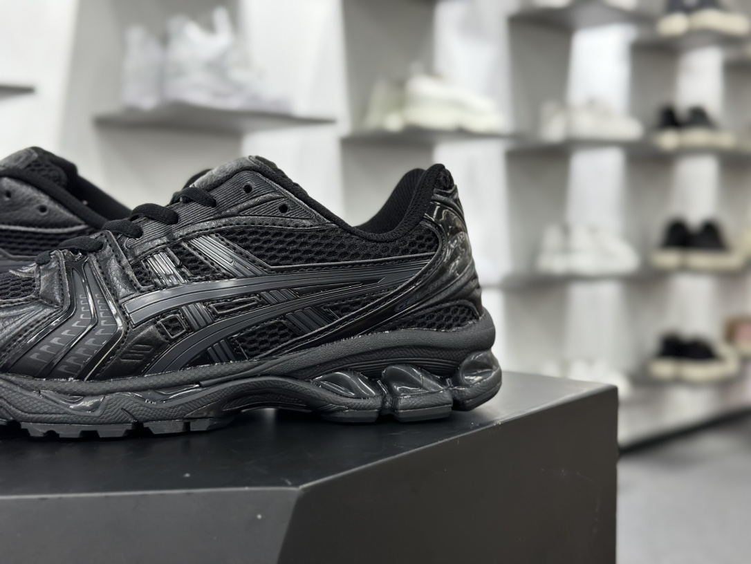 ASICS GEL-KAYANO 14 亚瑟士K14系列户外复古潮流百搭织物合成革缓震休闲跑步鞋 1202A019-001