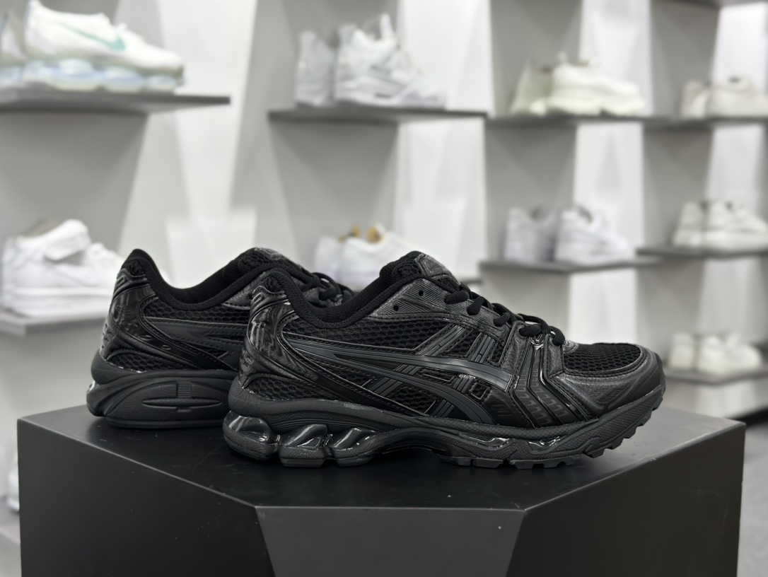 ASICS GEL-KAYANO 14 亚瑟士K14系列户外复古潮流百搭织物合成革缓震休闲跑步鞋 1202A019-001