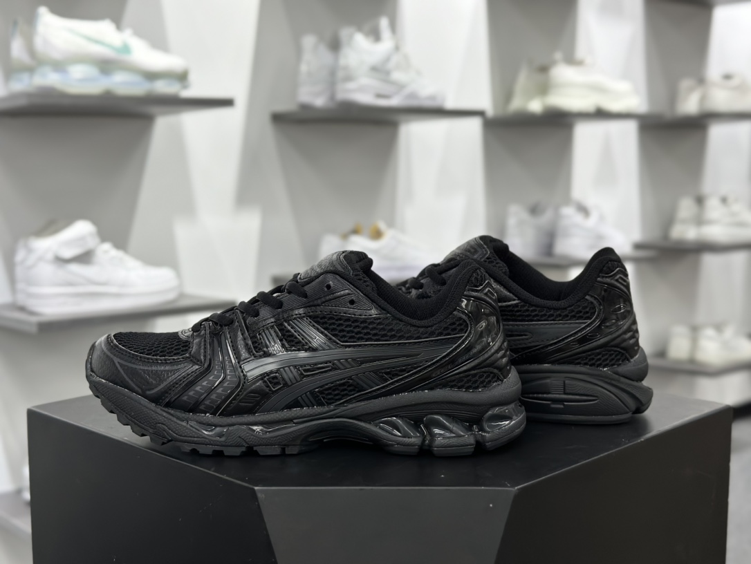 ASICS GEL-KAYANO 14 亚瑟士K14系列户外复古潮流百搭织物合成革缓震休闲跑步鞋 1202A019-001