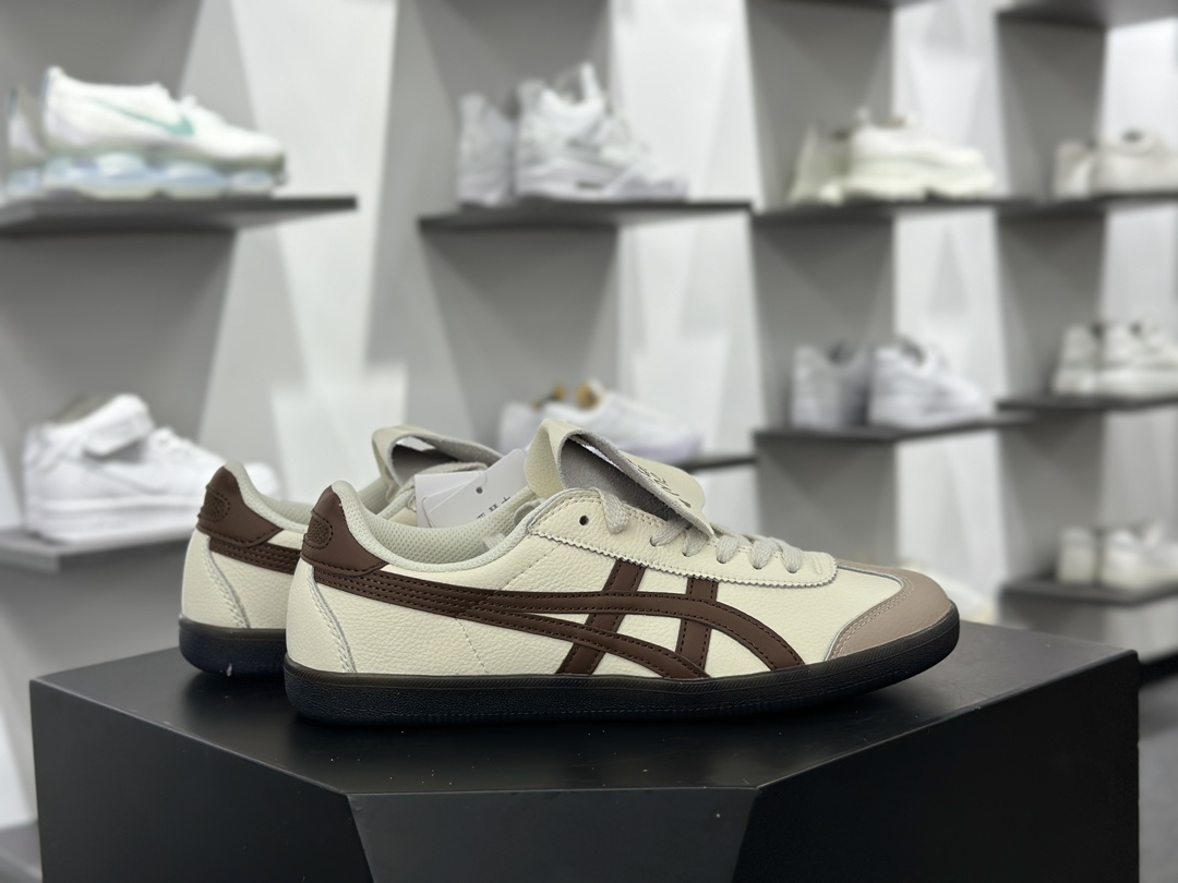 鬼塚虎/Onitsuka Tiger Tokuten 得分系列低帮板鞋“皮革米棕焦糖烤奶”1183B938-100