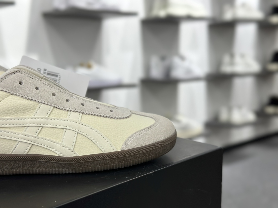 鬼塚虎/Onitsuka Tiger Tokuten 得分系列低帮复古板鞋“皮革米白灰焦糖底”1183C290-100