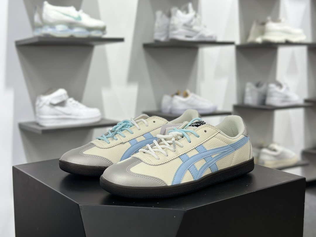 鬼塚虎/Onitsuka Tiger Tokuten 得分系列低帮复古德训板鞋““皮革米白银浅蓝调恋人”1183B938-100