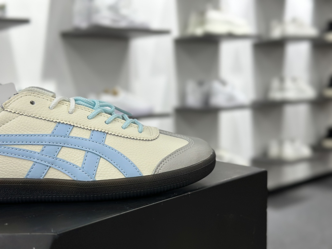 鬼塚虎/Onitsuka Tiger Tokuten 得分系列低帮复古德训板鞋““皮革米白银浅蓝调恋人”1183B938-100