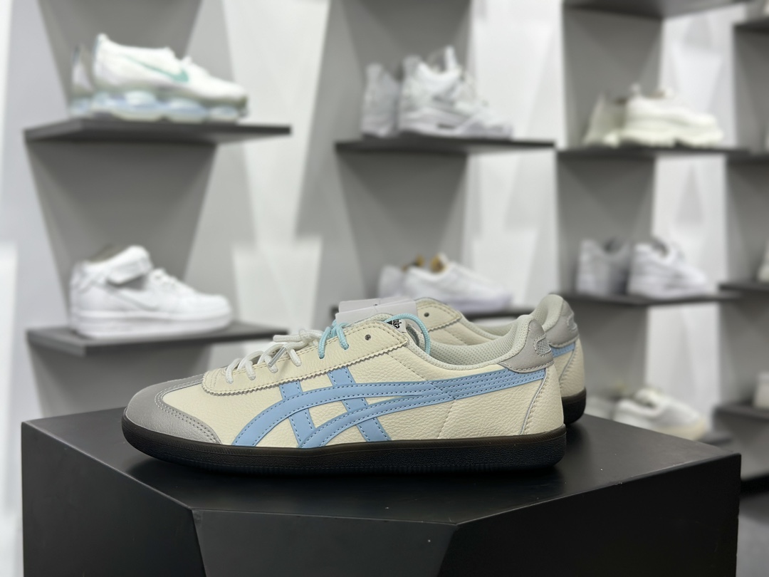 鬼塚虎/Onitsuka Tiger Tokuten 得分系列低帮复古德训板鞋““皮革米白银浅蓝调恋人”1183B938-100