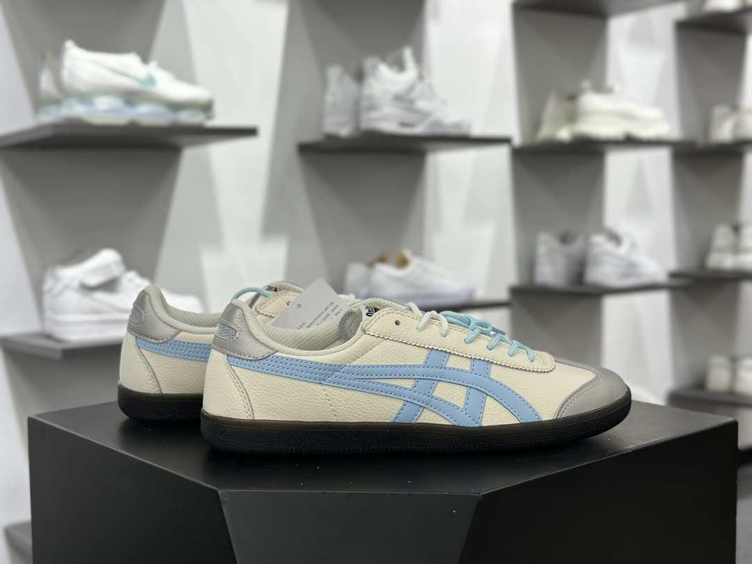 鬼塚虎/Onitsuka Tiger Tokuten 得分系列低帮复古德训板鞋““皮革米白银浅蓝调恋人”1183B938-100