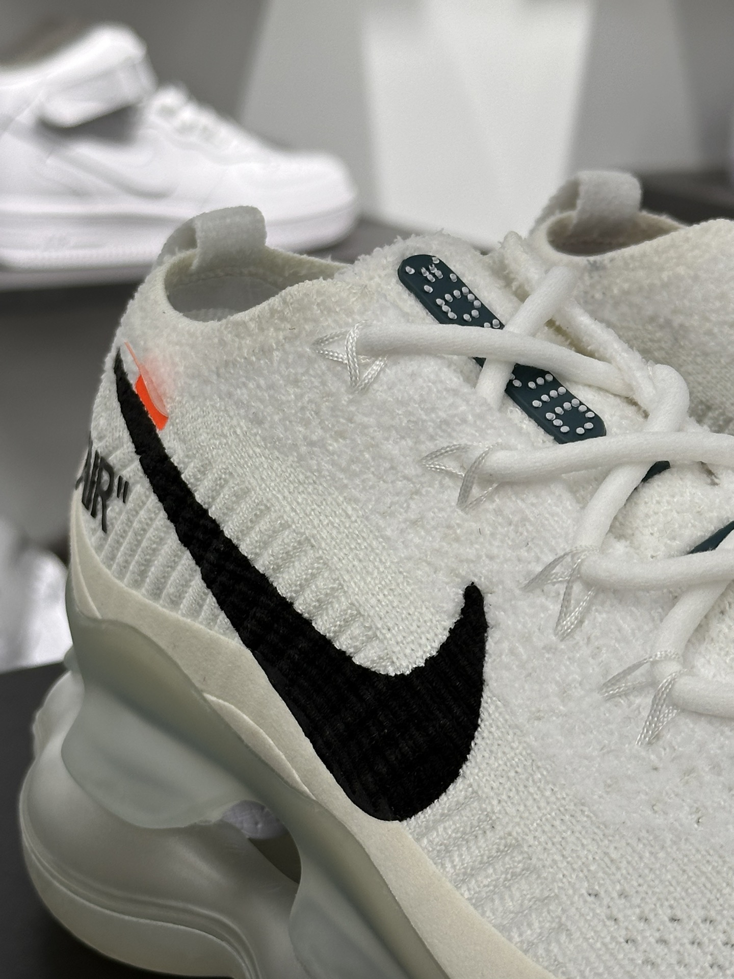 Off-White x Nike Air Max Scorpion Flyknit SE”White/Black”天蝎座慢跑鞋“OW针织白黑橙”DJ4701-100