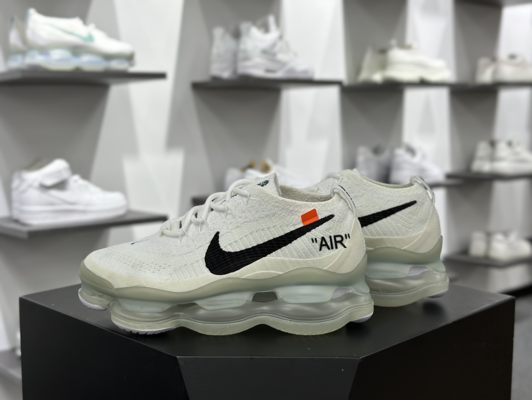 Off-White x Nike Air Max Scorpion Flyknit SE”White/Black”天蝎座慢跑鞋“OW针织白黑橙”DJ4701-100