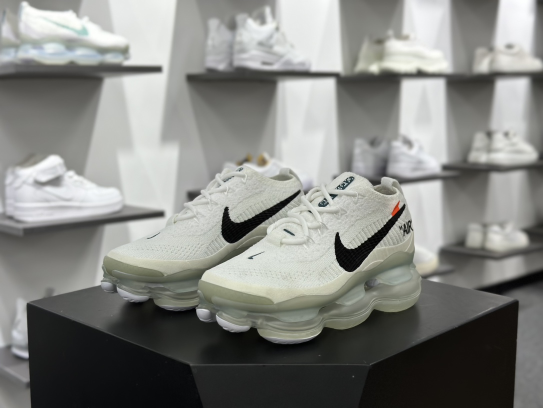 Off-White x Nike Air Max Scorpion Flyknit SE”White/Black”天蝎座慢跑鞋“OW针织白黑橙”DJ4701-100