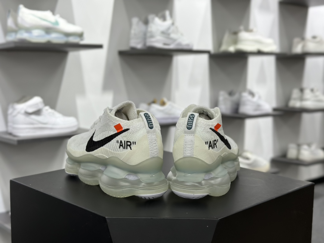 Off-White x Nike Air Max Scorpion Flyknit SE”White/Black”天蝎座慢跑鞋“OW针织白黑橙”DJ4701-100