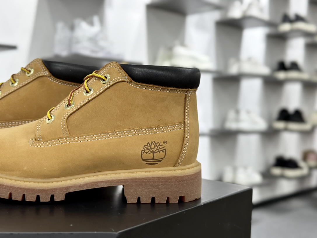 添柏岚Timberland Fatigue Chukka Nubuck Boots经典户外短筒百搭工装中帮马丁靴“麦黄黑”TB023061-231