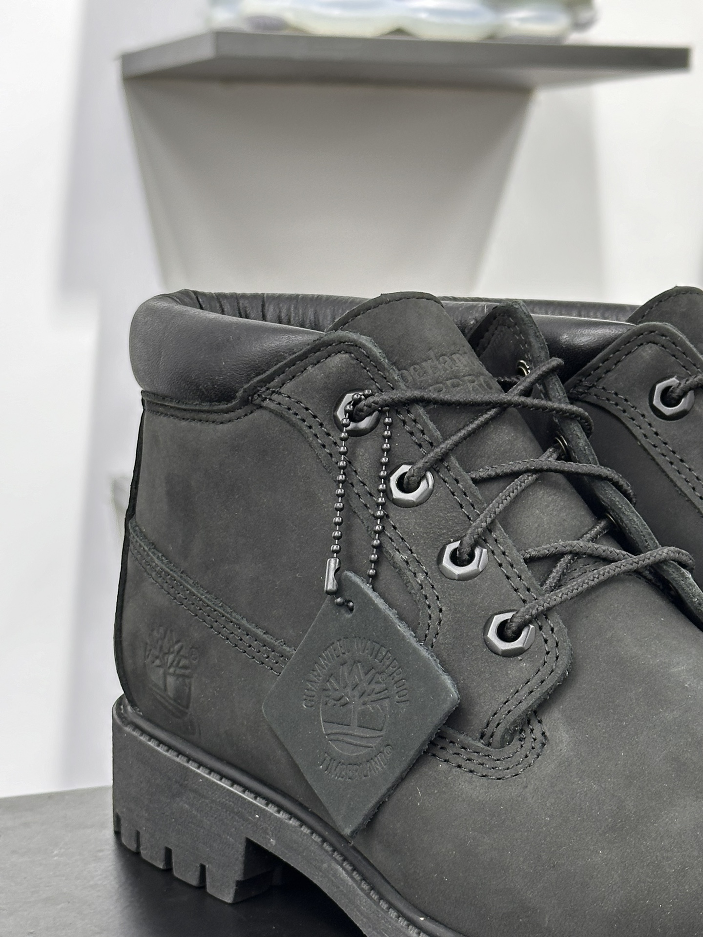 添柏岚Timberland Fatigue Chukka Nubuck Boots经典户外短筒百搭工装中帮马丁靴“全黑武士”TB032085-001