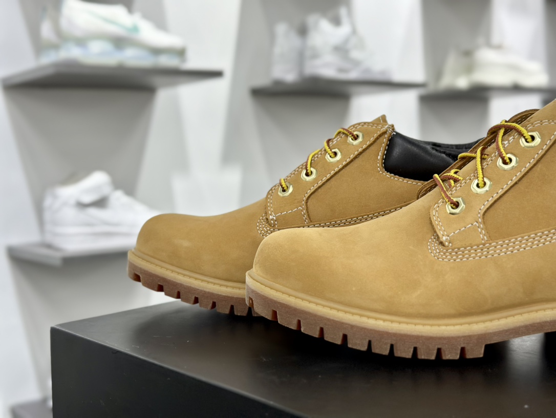 添柏岚Timberland Men's Classic Oxford Waterproof Boots男款低帮休闲马丁低靴“麦黄黑”TB073538-713