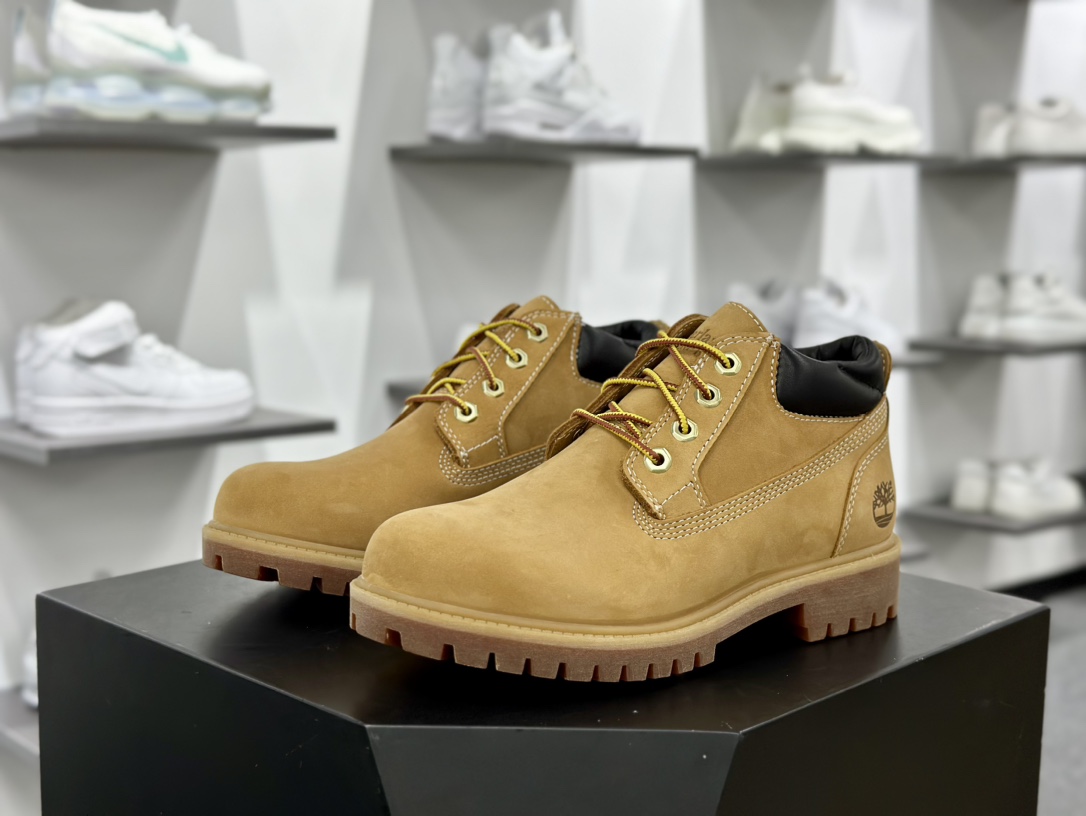 添柏岚Timberland Men's Classic Oxford Waterproof Boots男款低帮休闲马丁低靴“麦黄黑”TB073538-713