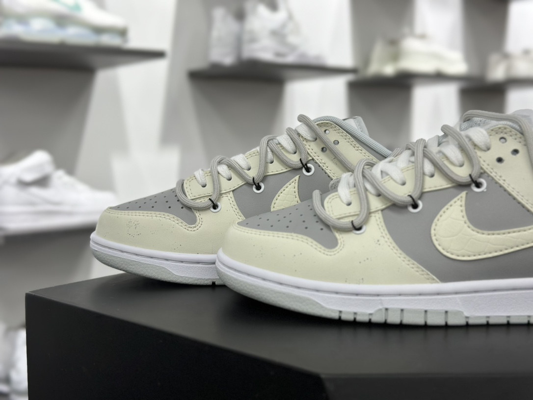 耐克Nike SB Dunk Low”White Dragon Horse”扣篮系列低帮休闲运动滑板板鞋“灰白白龙马绑绳”HF0730-160